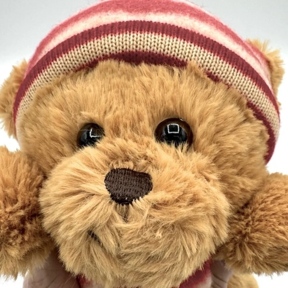 Dan Dee Collectors Choice Christmas Brown Bear Hat Scarf Winter 7” Plush Stuffed